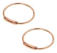 2-pack Rose Guld Fake Piercing Öron Läpp Näsring Septum Läppring