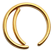 Fake Piercing Öron Läpp Näsring Septum Läppring Guld