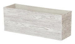 Kruka Vit Trä med fiberlera 42 x 15 cm Utomhus Väderbeständig