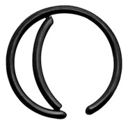 Svart Fake Piercing Öron Läpp Näsring Septum Läppring