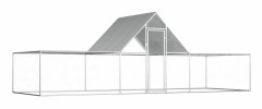 vidaXL Hönsbur 6x2x2 m galvaniserat stål