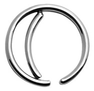 Fake Piercing Öron Läpp Näsring Septum Läppring Silver