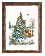 Broderikit Tavla Djurens jul