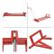[pro.tec]® Hopfällbar motorkran-stål-max. belastning: 400 kg-115x51x91cm-steglös justering-röd