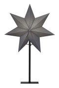Ozen adventsstjärna på fot grå Höjd: 55 cm