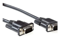 Ewent EW9880, 1,8 m, VGA (D-Sub), VGA (D-Sub), Hankoppling, Hankoppling, Svart