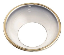 Nybro Glasbruk - Ljusmanschett Klar djup guldkant, 45 mm