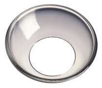 Nybro Glasbruk - Ljusmanschett Klar djup silverkant, 45 mm
