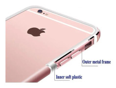 iPhone 6/6S Plus - Stilren Bumper i Aluminium och Silikon