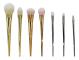 Sminkborstar 7-pack professionella borstar real brushes metal