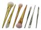 Sminkborstar 7-pack professionella borstar real brushes metal