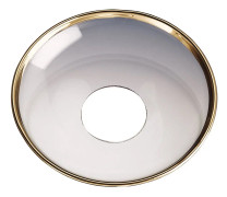 Nybro Glasbruk - Ljusmanschett Klar slät guldkant, 80 mm