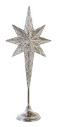 Metallstjärna på fot 78cm i silver