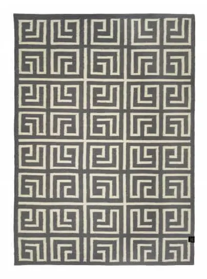 Rea Handvävd Ullmatta Labyrinth Titanium 170x230cm