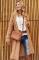 Sweater with braids S95, Camel, Universal
