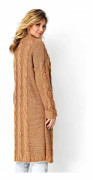 Sweater with braids S95, Camel, Universal