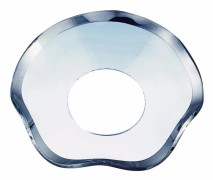 Nybro Glasbruk - Ljusmanschett Klar vågig silverkant, 55 mm