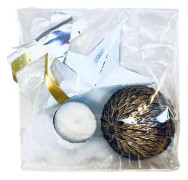Presentpåse julklapp - ljushållare, dekorationsboll