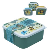 Jungle 3 pack askar med lock