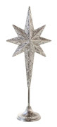 Metallstjärna på fot 78cm i silver