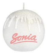 Artman ARTMAN * candle ICICLES BALL 10 CM GRAY