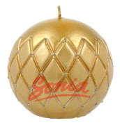 Florence ARTMAN Candle decorative gold - a large ball 1pc