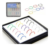 18-pack Fake Piercing Öron Läpp Näsring Septum Läppring