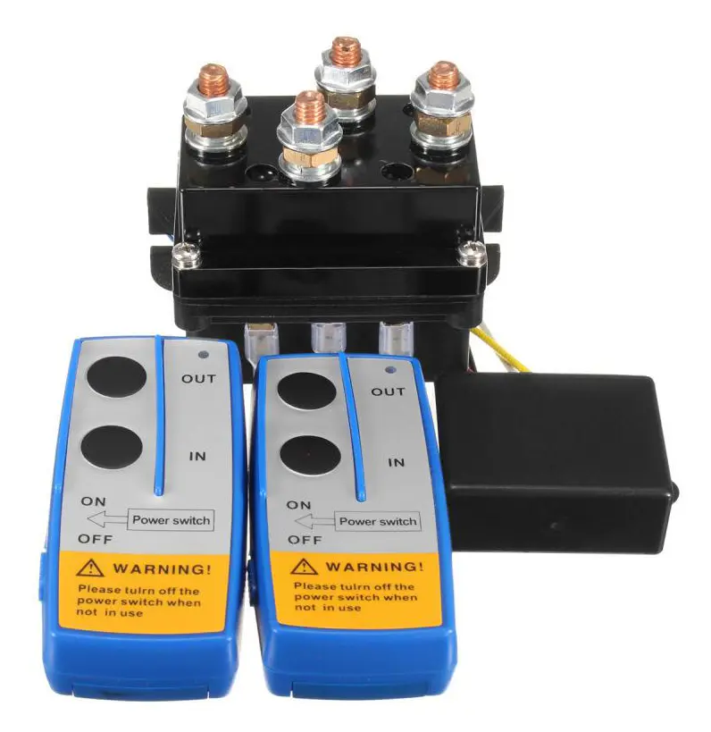 12V 500Amp HD Elektrisk Capstan Kontaktor Winch Control Solenoid Twin Trådlös Fjärrkontroll 4x4