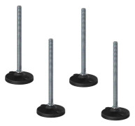 Rostfri avställningsfot M16x230x100mm plastfot med hål1500kg - Set om 4