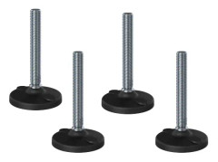 Rostfri avställningsfot M20x150x100mm plastfot med hål1500kg - Set om 4