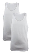 2-pack Modern Cotton Stretch Tank White