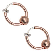 2-pack Roséguld Clip-on Näsring Fake Piercing Näsa Septum