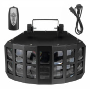 12-EYE RGB DMX-laserskanningsprojektor LED-scenbelysning Fjärrkontroll DJ-lampa 110-220V
