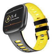 Twin Sport Armband Fitbit Versa 3 - Svart/gul