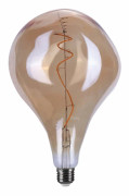 Filament LED-lampa, BT165, Amber, 4W, E27, 230V, Dim, MB