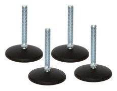 M10x90 Förzinkad utjämningsfot 50 mm plastfot 470 kg - Sats om 42
