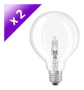 OSRAM Set med 2 Eco-Halogenlampor E27 57 W motsvarande 75 W globform