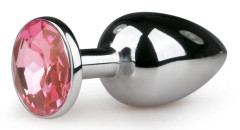 Easytoys Metal Butt Plug No. 1 Silver/Pink Lyxig analplugg