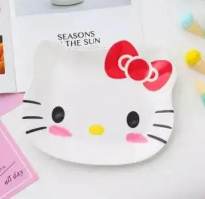 Mode tecknad hello kitty söt dopp liten maträtt