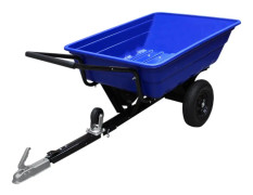 ATV Trailer Skottkärra Trädgård Transport Bärgning Fyrhjuling Gård Hästar Last Hästhage Kraftig Traktor Terräng Tippfunktion Pneumatiska Däck 295 kg