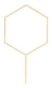 Tårtdekoration Hexagon i Trä