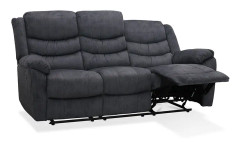 Soffa Recliner 3-Sits Tampa - Grå - Tyg