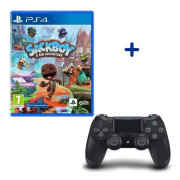 Packa PlayStation: PS4 Controller Dualshock 4.0 V2 Jet Black + Sackboy: A Big Adventure
