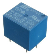 Mini 5V DC-effektrelä SRD-5VDC-SL-C 5-stifts kretskorttyp