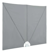 vidaXL Sidomarkis för terrass grå 400x200 cm