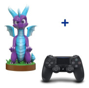 PlayStation Pack: PS4 DualShock 4.0 V2 Controller Jet Black + Spyro The Dragon Ice Figure - Utsökt spelkontrollsupport