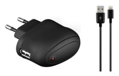 40707 - goobay - Strömadapter - 1 A (USB) - på kabel: Lightning - svart - för Apple iPad/iPhone/iPod (Lightning)