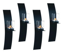 Lampett vägglykta bågljusstake 4-pack