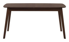 Matbord Mörk Trä 150 x 90 cm Träben Rektangulär Minimalistisk Skandinavisk Kök