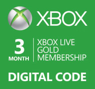 Xbox LIVE Prepaid 3 Month Gold Membership Card.